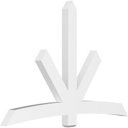 Ekena Millwork Alberta Architectural Grade PVC Gable Bracket, 84"W x 56"H x 4"D x 6"F, 16/12 Pitch GBP084X56X0406ALB00